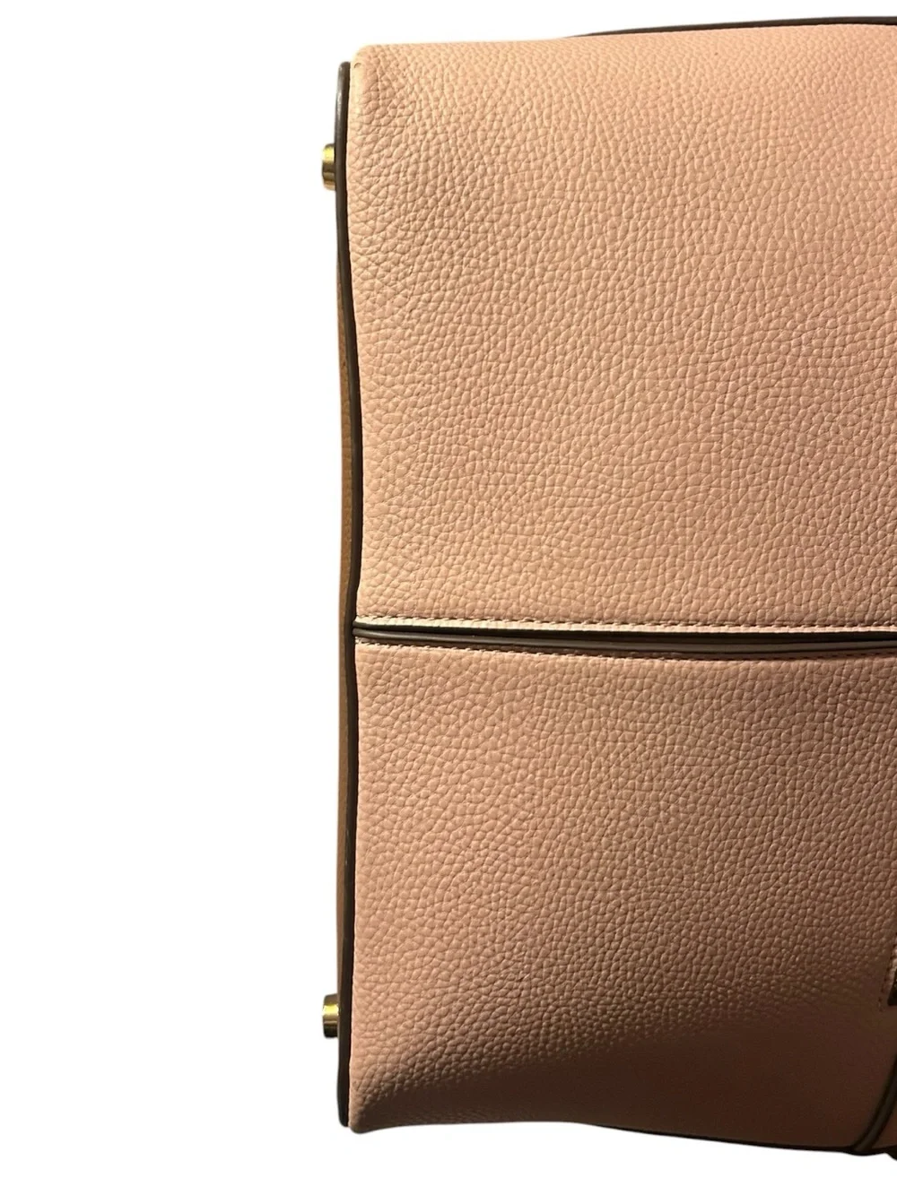 EUC Anne Klein Blush Pink Pebbled Leather Satchel with Matching Wallet